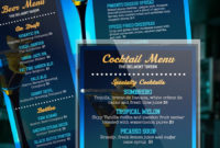 Catch A Cool, Happy Hour Vibe With One Of Our New Cocktail Designs within Happy Hour Menu Template