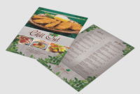 Chill Out Menu Bi-Fold Brochure Design Template - 99Effects with Top Bi Fold Menu Template
