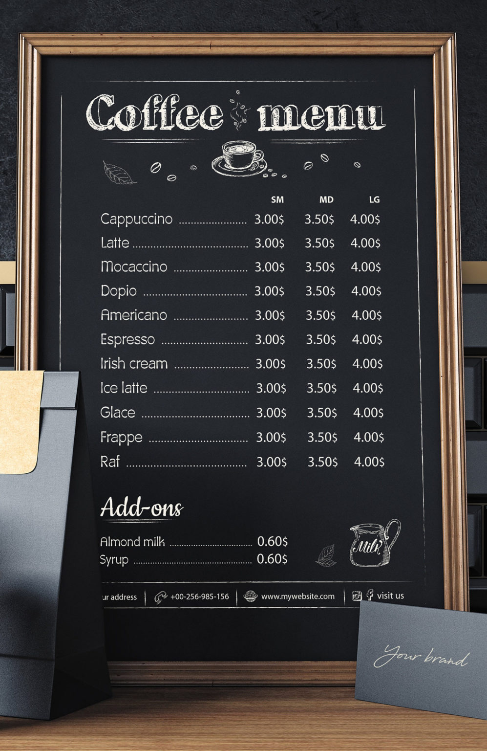 Coffee Menu Template Cafe Menu Instant Download Drinks Etsy regarding