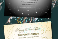 Create The Perfect Nye Event With A Beautiful Menu Or Flyer# intended for Simple New Years Eve Menu Template