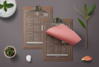 Creative A4 Single Page Menu Psd Template – 99Effects for Fascinating Menu Template For Pages