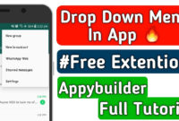 Drop Down Menu In App🔥| Free Extension | Appybuilder Full Tutorial throughout Fresh Drop Down Menu Templates Free Download