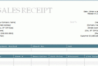 Fantastic Blank Taxi Receipt Template