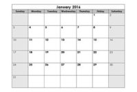 Fascinating Blank Activity Calendar Template