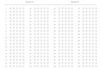 Fascinating Blank Answer Sheet Template 1 100