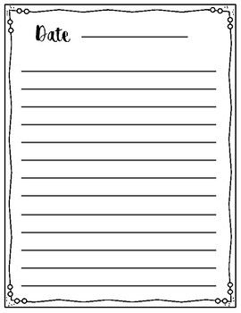 Fascinating Blank Letter Writing Template For Kids