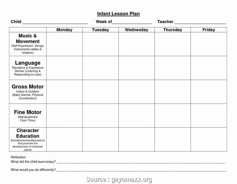 Fascinating Blank Preschool Lesson Plan Template