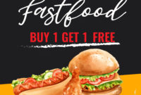 Fast Food Restaurant Social Media Advertising. Frame Border Background intended for Top Fast Food Menu Design Templates