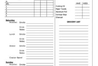 Fillable Online Campout Meal Planner – Boy Scout Troop 114 – Cincinnati with regard to Camping Menu Planner Template