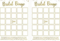 Free Blank Bridal Shower Bingo Template