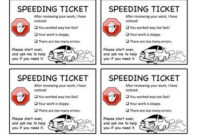 Free Blank Speeding Ticket Template