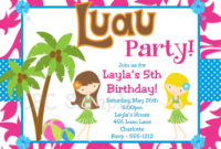 Free Hawaiian Theme Party Invitation Template for Fantastic Hawaiian Menu Template