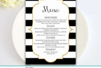 Free Menu Templates For Word In 2020 (With Images) | Printable Wedding with Free Wedding Menu Template For Word