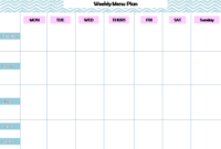Free Printable Monthly Meal Planner Word Plan Beautiful Template With 7 inside Weekly Menu Template Word