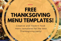 Free Printable Thanksgiving Menu Templates For The Perfect Thanksgiving in Menu Template Free Printable