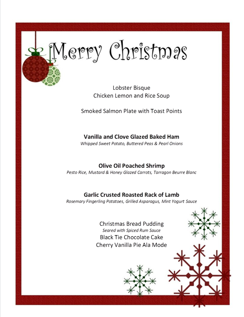 Independent &amp; Assisted Living | The Village Lifestyle | Carleton regarding Best Christmas Day Menu Template