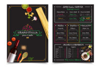 Italian Restaurant Menu With Special Offer 482859 - Download Free inside Menu Template For Pages
