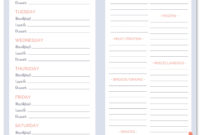 Meal Planning Pad With Magnets & Perforated Shopping List, 8.5" X 11 throughout Amazing Menu Checklist Template
