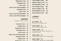 Model Meniu Restaurant Word intended for Amazing French Cafe Menu Template