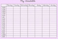 New Blank Revision Timetable Template