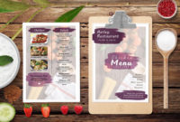 New Chicken Restaurant A4 Page Menu Psd Template – Free Psd Mockup with Diner Menu Template
