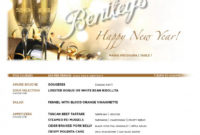New Year&amp;#039;S Eve Celebration | Bentleys pertaining to Stunning Prix Fixe Menu Template