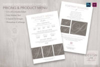 Price And Product Menu Template For Id &amp;amp; Psd Cs4 Cc | Etsy | Menu with Product Menu Template