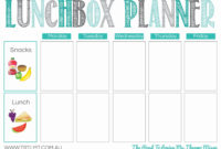 Printables | Lunch Planner Printable, Lunch Planner, School Lunch Menu regarding Menu Schedule Template