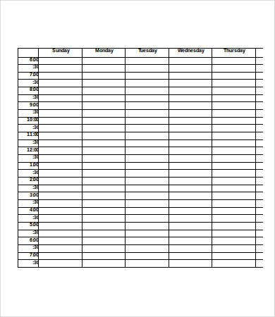 Professional Blank Activity Calendar Template