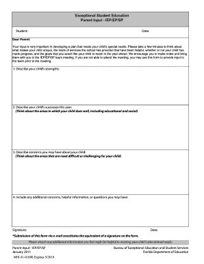 Professional Blank Iep Template