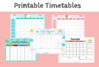 Professional Blank Revision Timetable Template