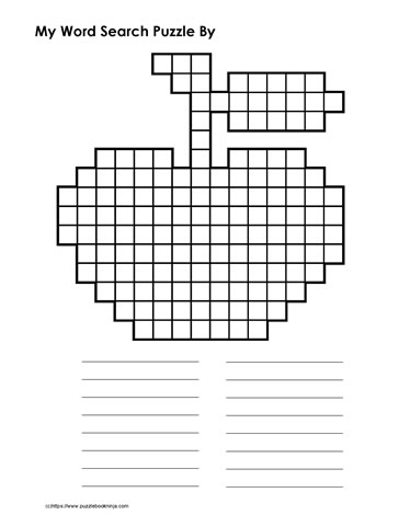 Professional Blank Word Search Template Free