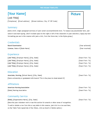 Professional Free Blank Resume Templates For Microsoft Word