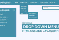 Responsive Dropdown Navigation Menu Using Html Css And Javascript pertaining to Template With Drop Down Menu