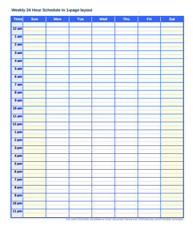 Simple Blank Activity Calendar Template