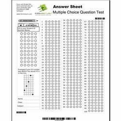 Simple Blank Answer Sheet Template 1 100