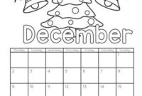 Simple Blank Calendar Template For Kids