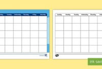 Simple Blank One Month Calendar Template