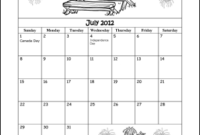 Stunning Blank Calendar Template For Kids