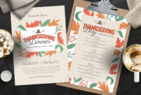 Thanksgiving Menu Template – Psd, Ai & Vector – Brandpacks with regard to Stunning Thanksgiving Menu Template Printable