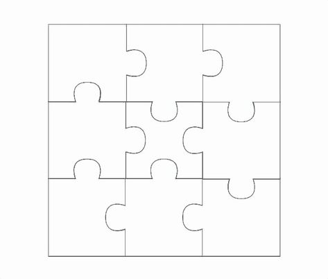 Top Blank Jigsaw Piece Template