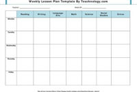 Top Blank Preschool Lesson Plan Template