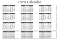 Top Month At A Glance Blank Calendar Template