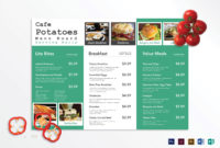Tri-Fold Cafe Menu Board Design Template In Psd, Word, Publisher intended for Fascinating Menu Template Indesign Free