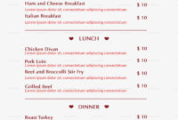 Valentines Menu Design Template In Psd, Word, Publisher, Illustrator pertaining to Fantastic Word Document Menu Template