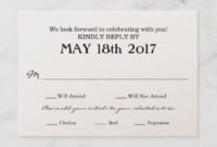 Wedding Rsvp Card With Meal Selections | Zazzle intended for Wedding Rsvp Menu Choice Template