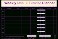 Weekly Meal Exercise Planner | Templates At Allbusinesstemplates throughout Amazing Menu Schedule Template