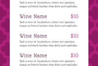 Wine List Menu Template | Mycreativeshop within Amazing Menu Checklist Template