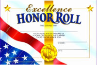10 Award Of Excellence Template - Excel Templates - Excel Templates with Awesome Certificate Of Honor Roll  Templates