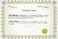 10 Best Free Stock Certificate Templates (Word, Pdf) with Download Ownership Certificate Templates Editable